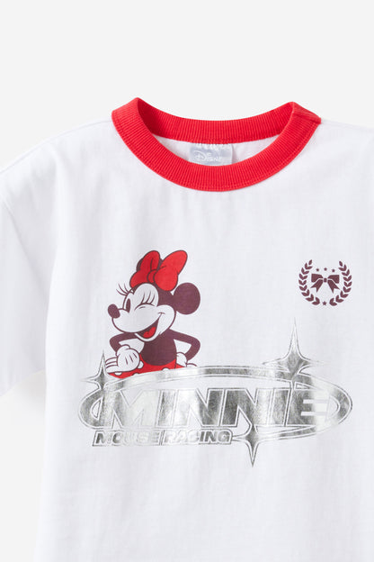 Mickey & Minnie Disney Drop Shoulder Short Sleeve Tee