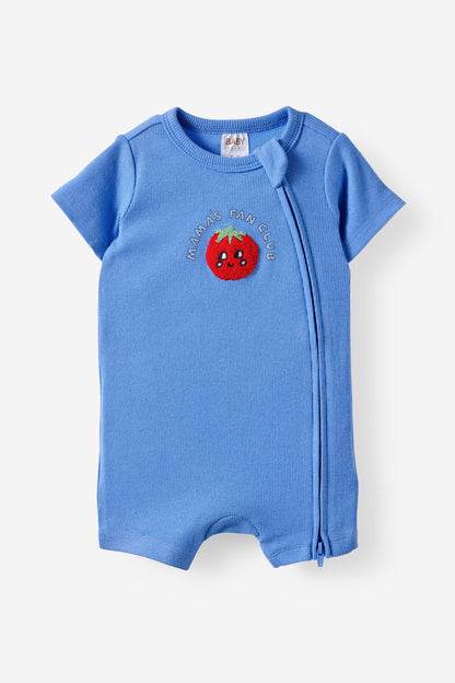 Growie Short Sleeve Zip Romper