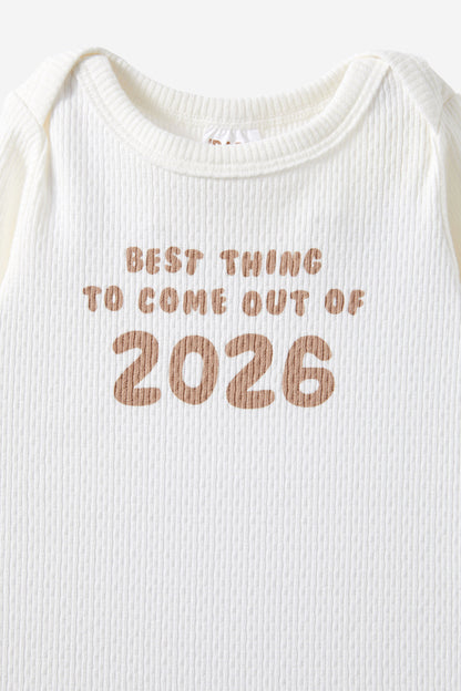 Organic Pointelle Long Sleeve Bubbysuit