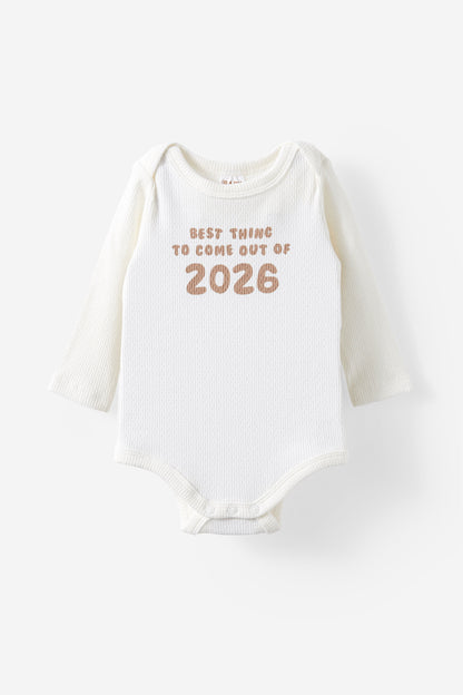 Organic Pointelle Long Sleeve Bubbysuit