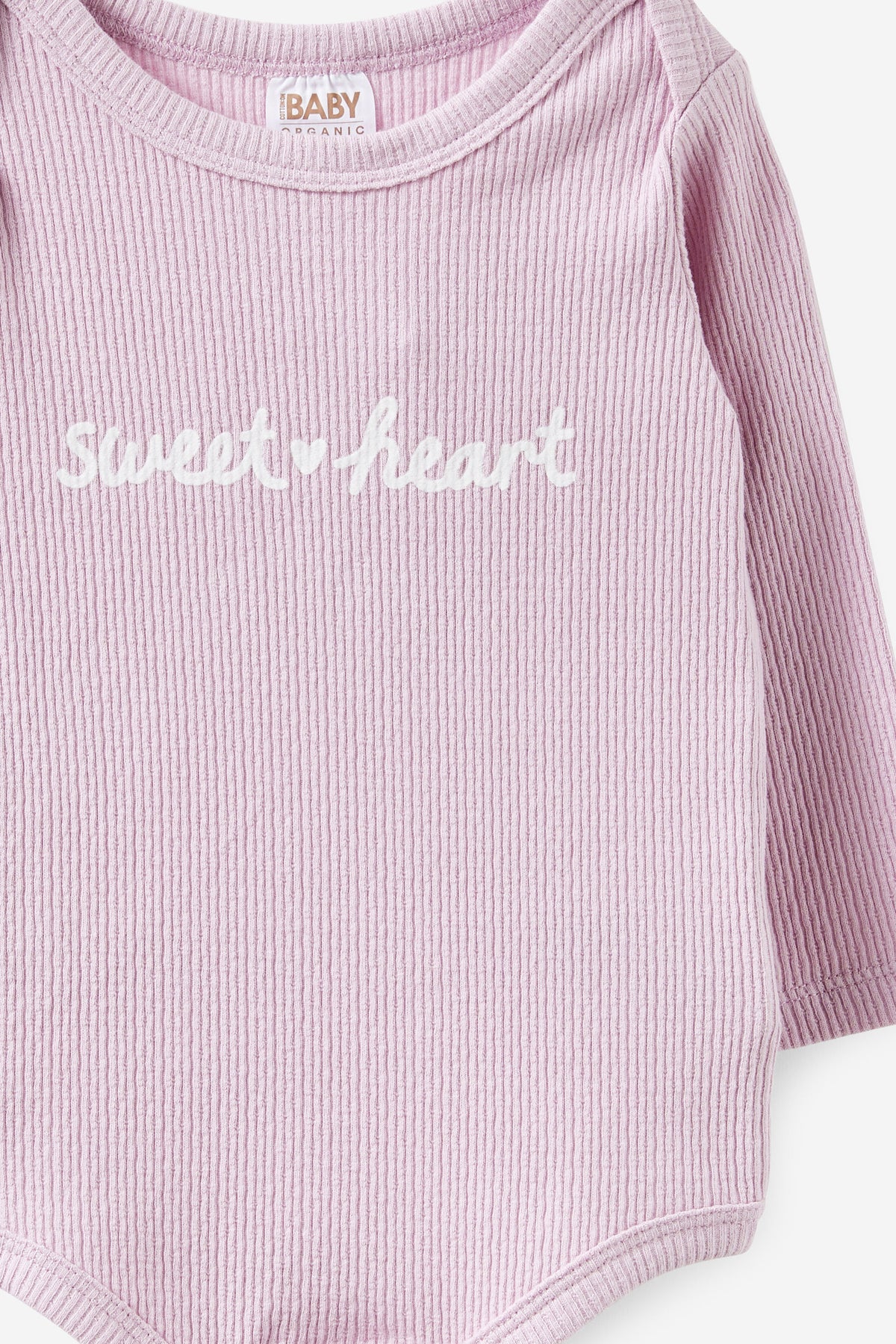 Organic Pointelle Long Sleeve Bubbysuit
