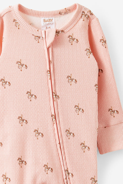 Littlie Organic Long Sleeve Zip Romper