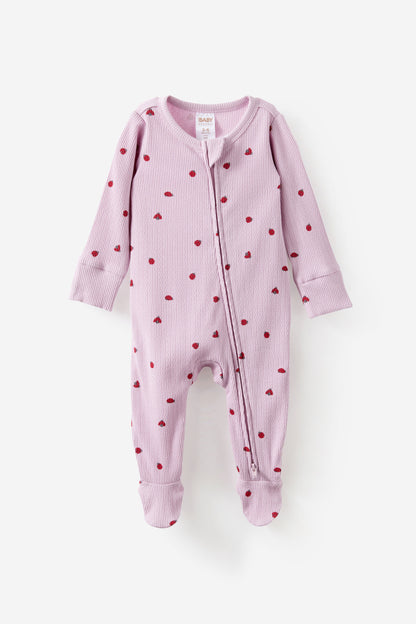 Littlie Organic Long Sleeve Zip Romper