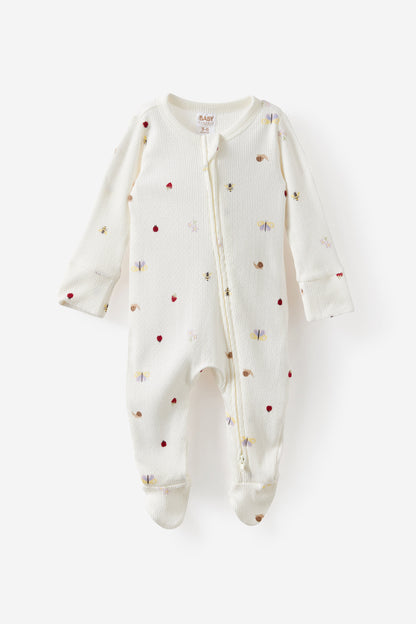Littlie Organic Long Sleeve Zip Romper