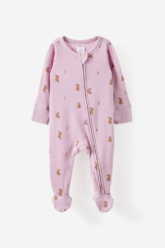 Littlie Organic Long Sleeve Zip Romper