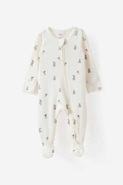 Littlie Organic Long Sleeve Zip Romper