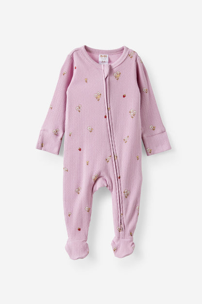Littlie Organic Long Sleeve Zip Romper