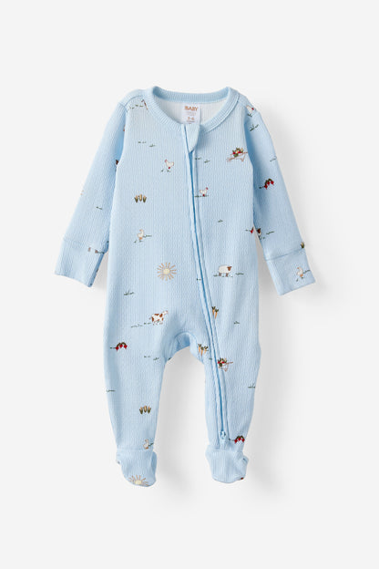 Littlie Organic Long Sleeve Zip Romper