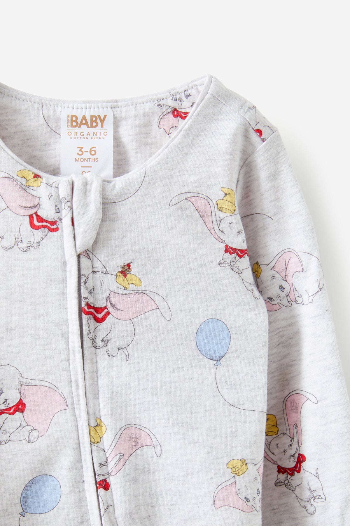 Dumbo Disney Long Sleeve Zip Romper