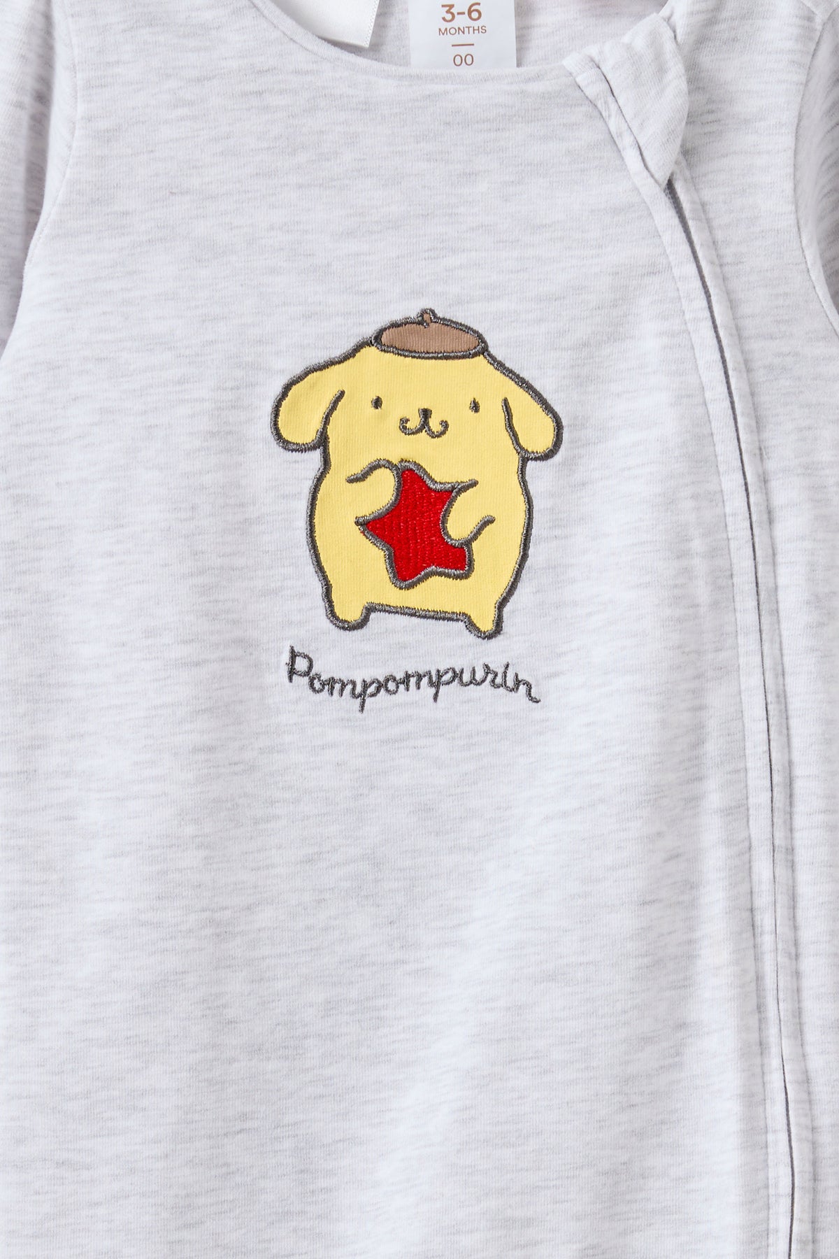 Pompompurin Sanrio Long Sleeve Zip Romper