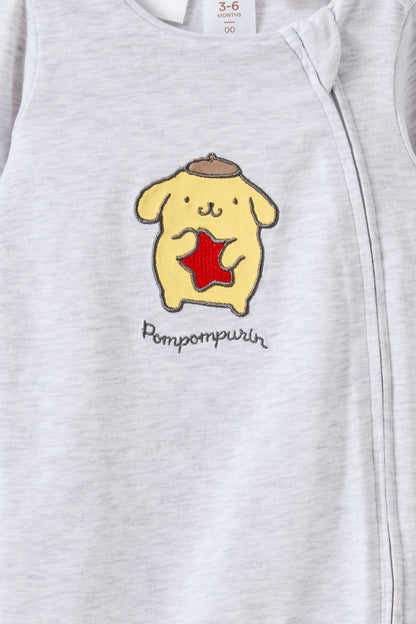 Pompompurin Sanrio Long Sleeve Zip Romper