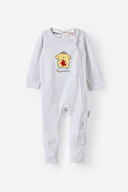 Pompompurin Sanrio Long Sleeve Zip Romper