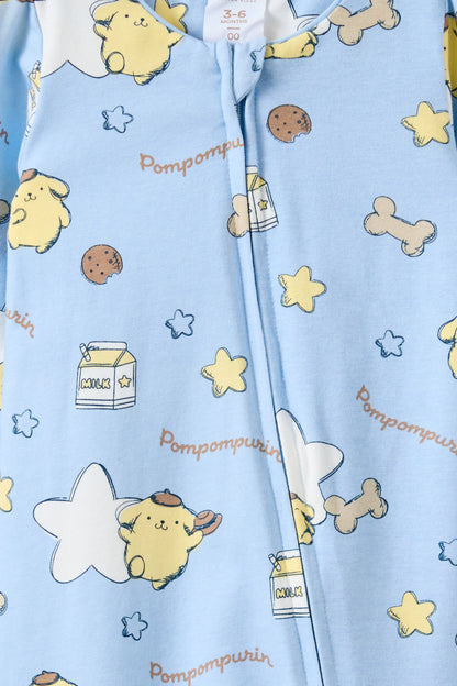 Pompompurin Sanrio Long Sleeve Zip Romper