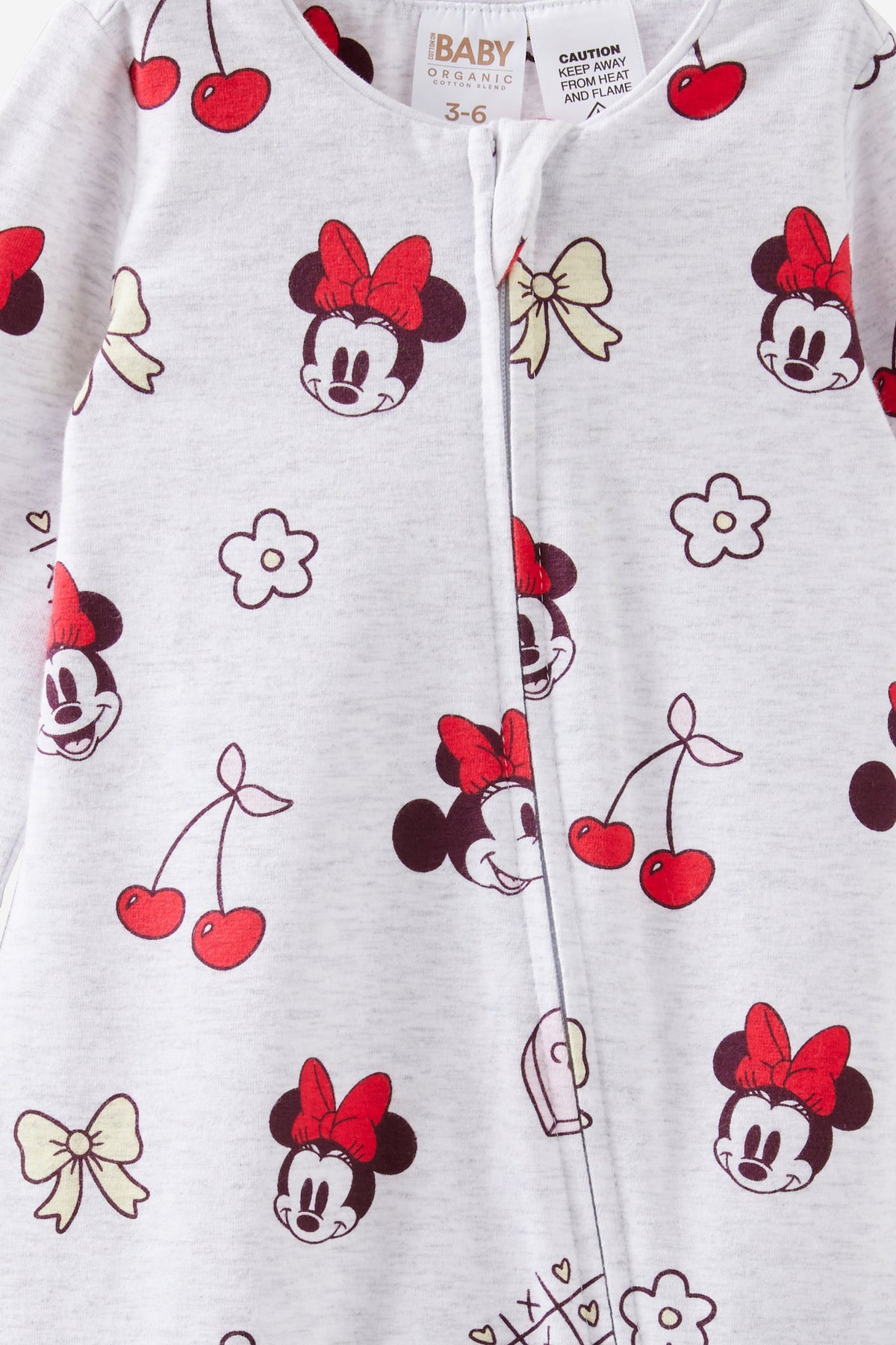 Mickey Mouse Disney Long Sleeve Zip Romper
