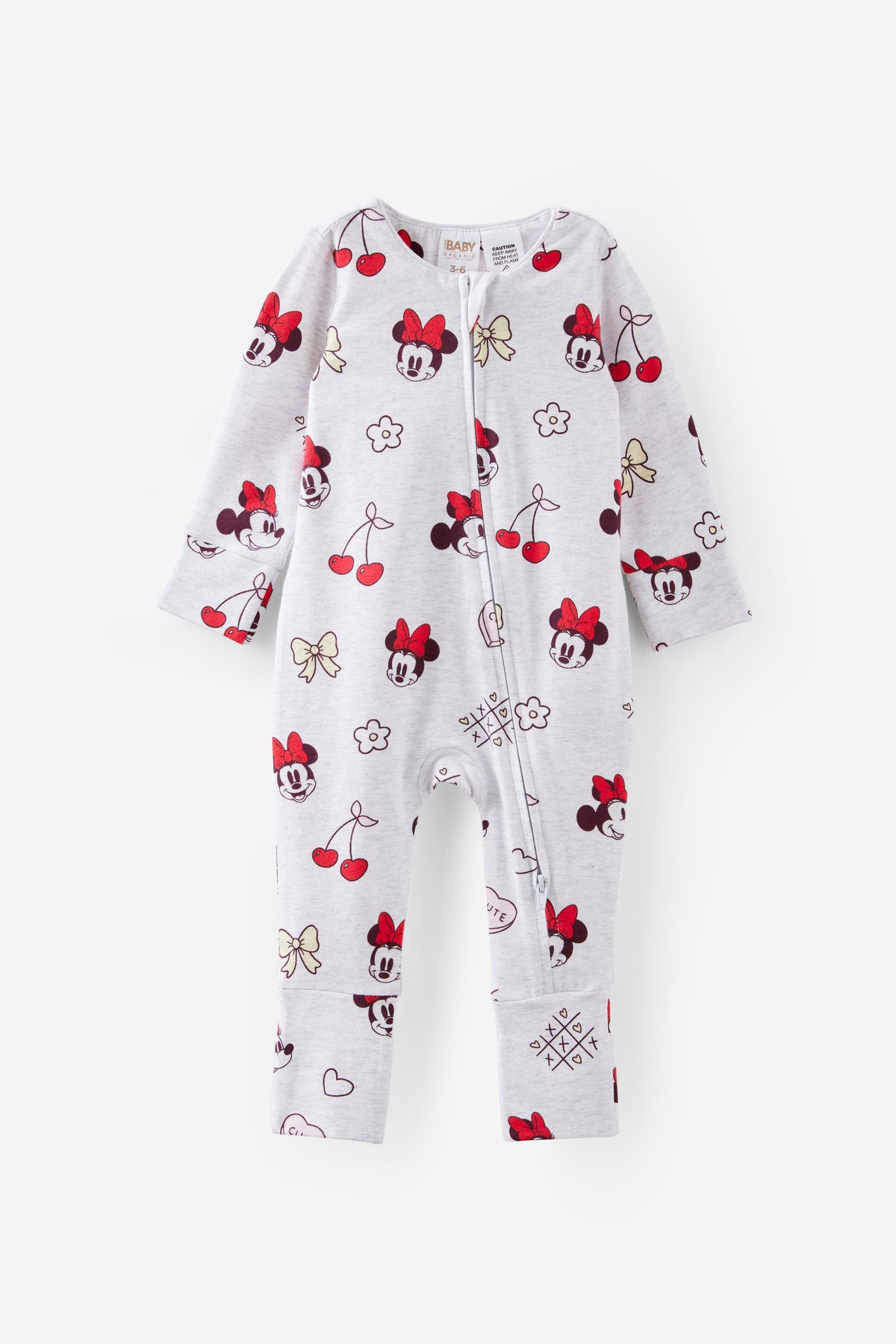 Mickey Mouse Disney Long Sleeve Zip Romper