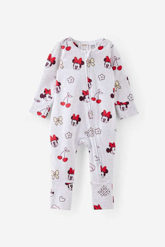 Mickey Mouse Disney Long Sleeve Zip Romper