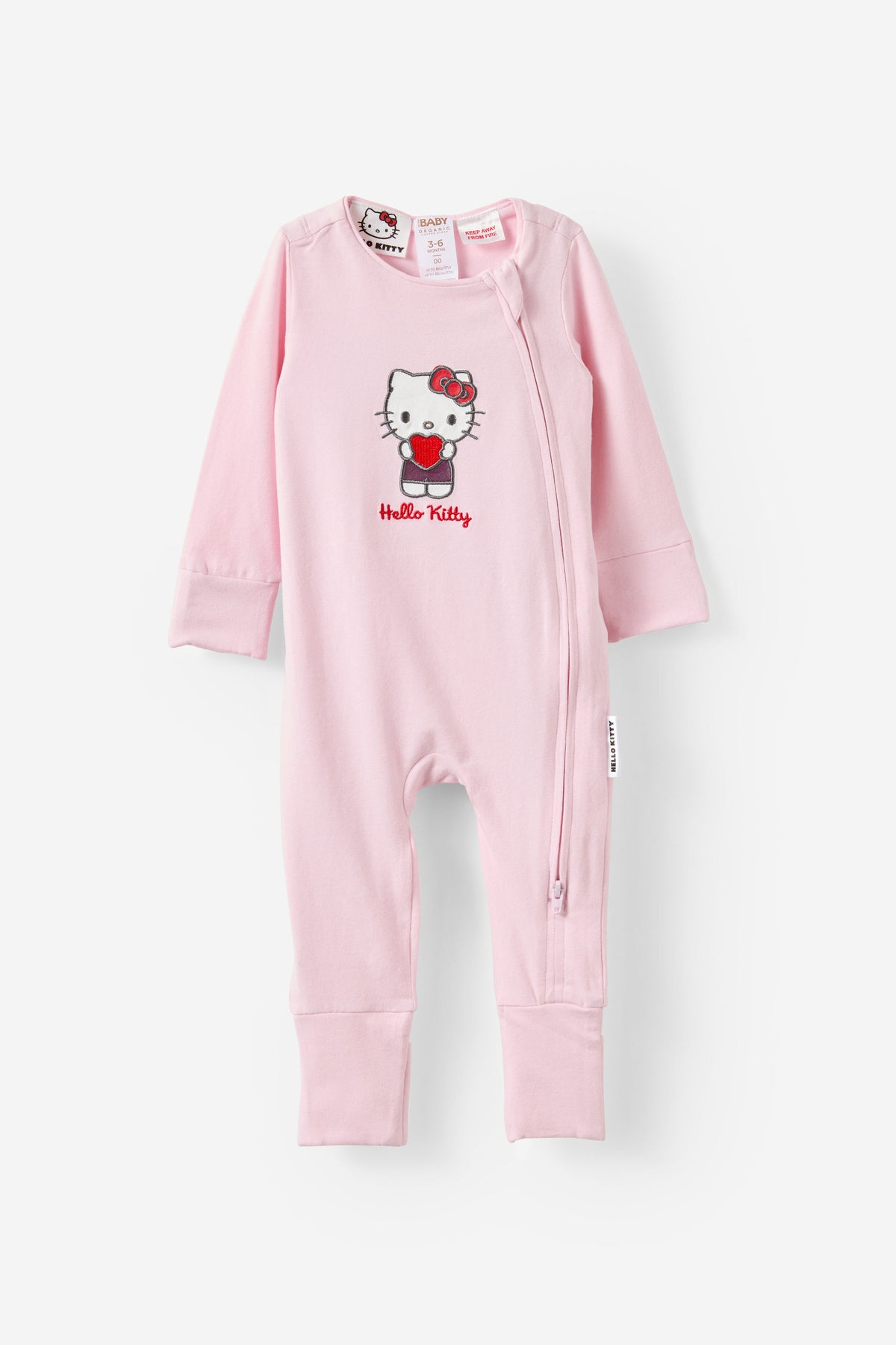 Hello Kitty Sanrio Long Sleeve Zip Romper