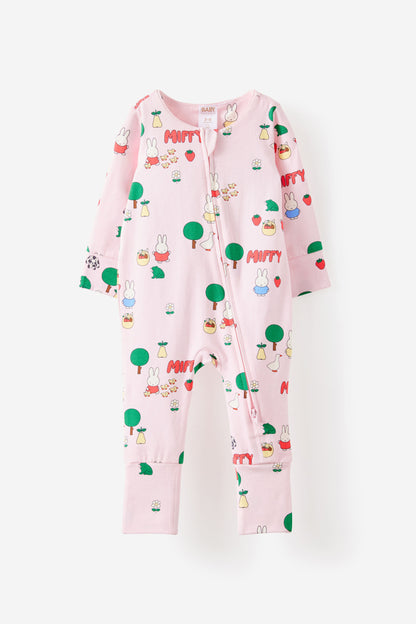 Growie Long Sleeve Zip Romper - License