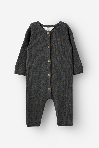 Organic Blend Knit Long Sleeve Romper