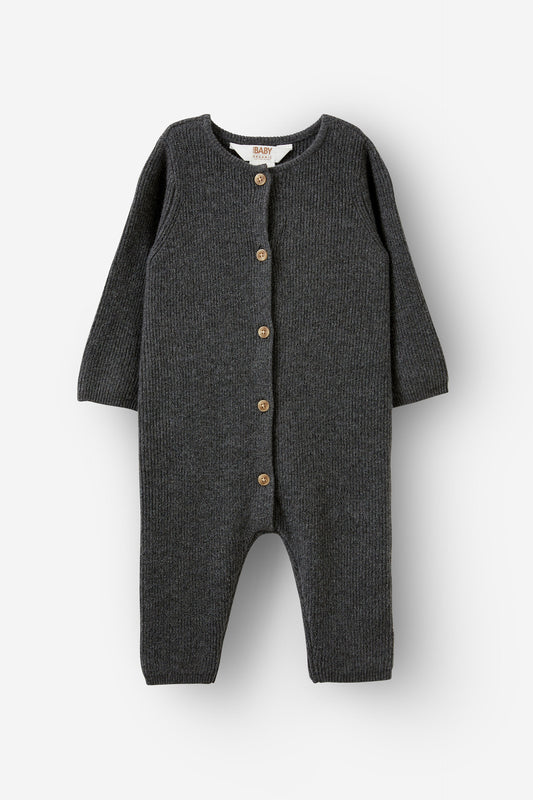 Organic Blend Knit Long Sleeve Romper