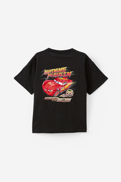 Lightning McQueen Disney Pixar Drop Shoulder Short Sleeve Tee
