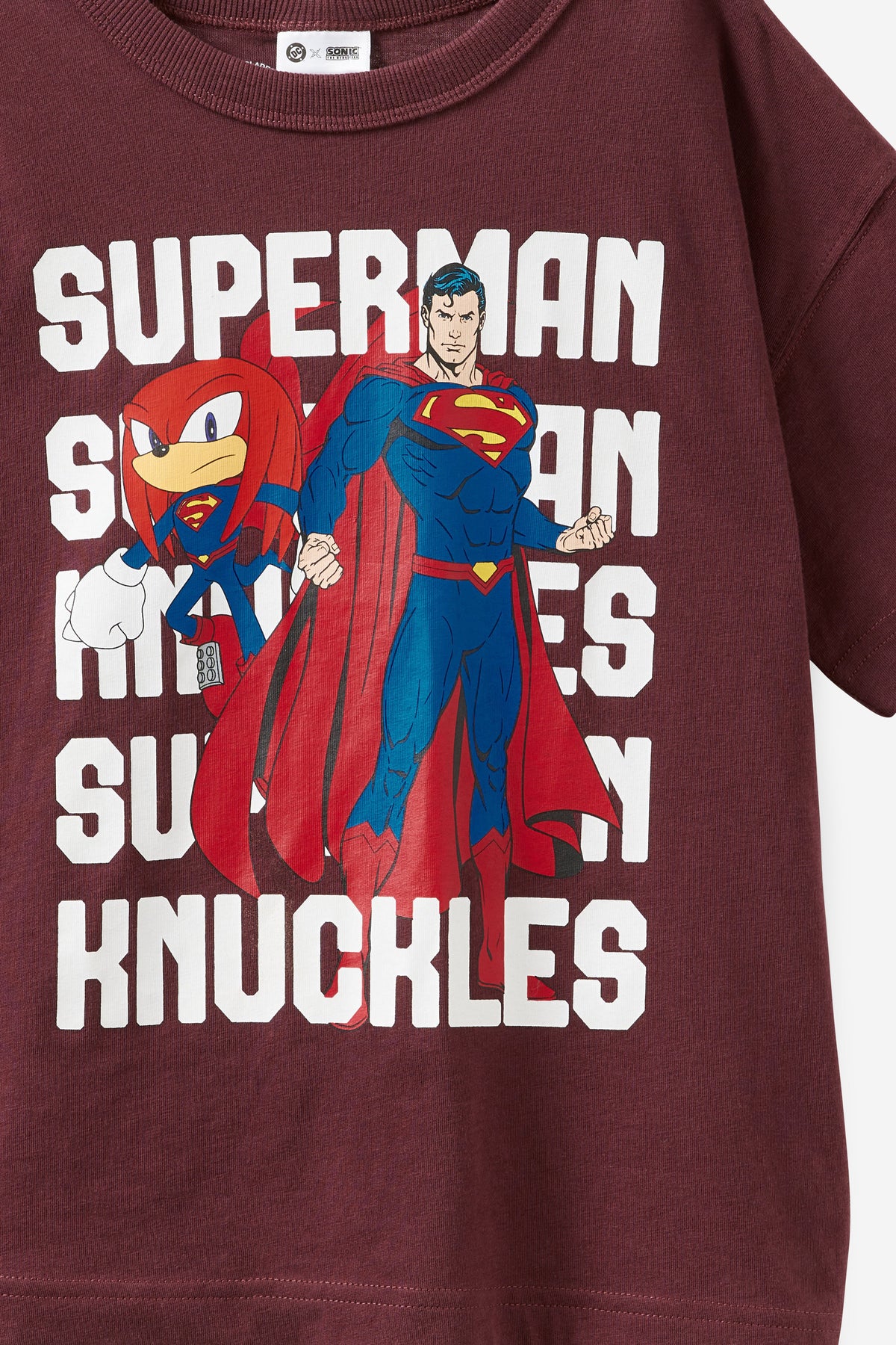 Sonic x DC Comics Drop Shoulder Short Sleeve Tee