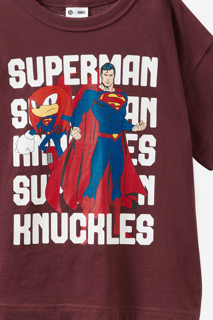 Sonic x DC Comics Drop Shoulder Short Sleeve Tee
