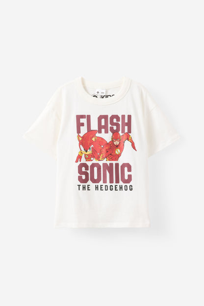 Sonic x DC Comics Drop Shoulder Short Sleeve Tee