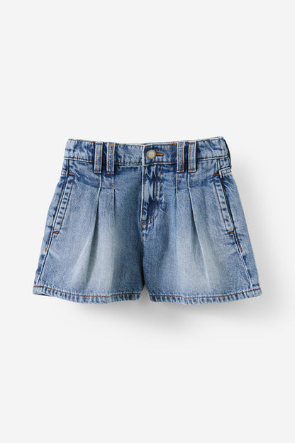 Sarai Pleat Front Denim Short