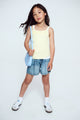 Sarai Pleat Front Denim Short
