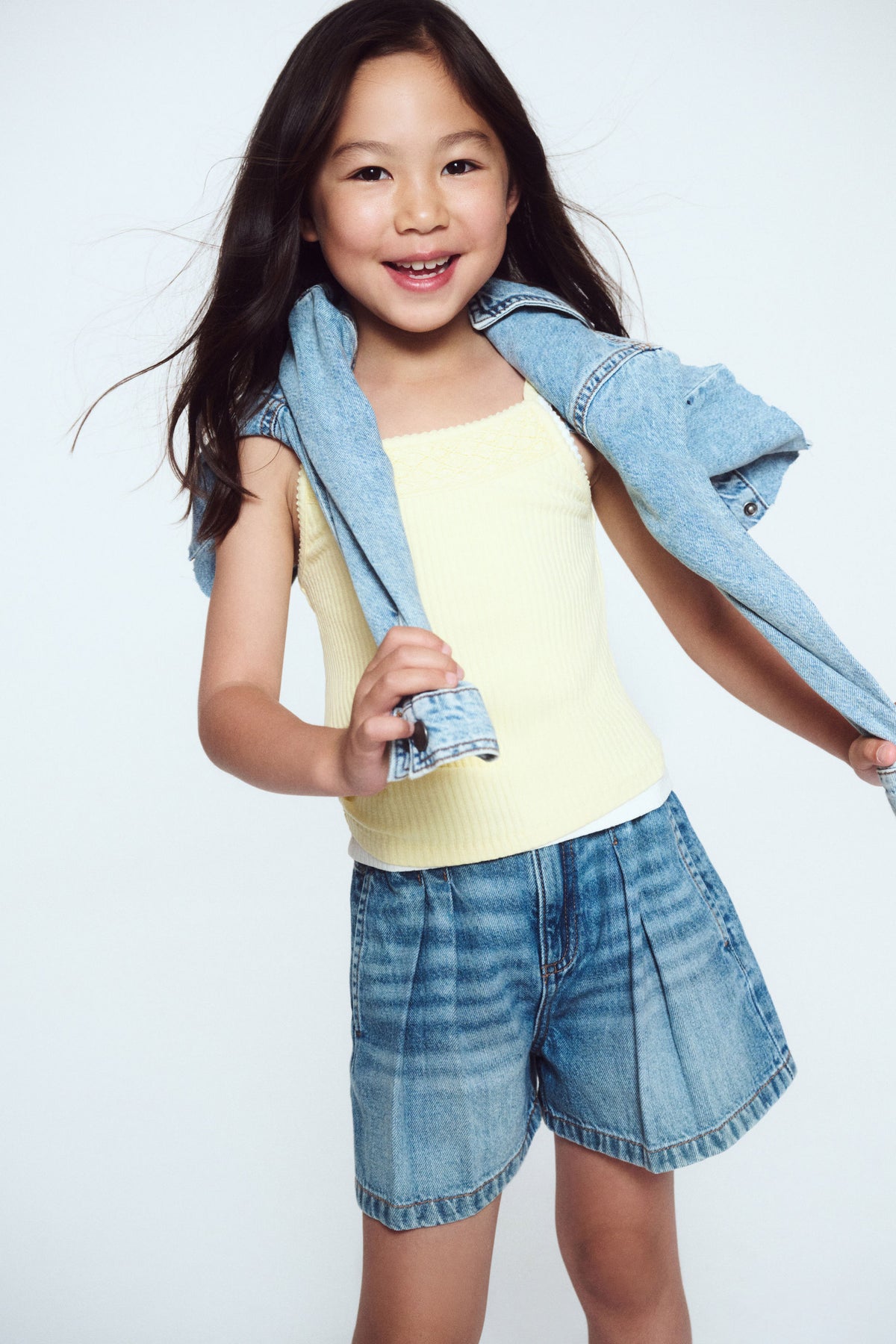 Sarai Pleat Front Denim Short