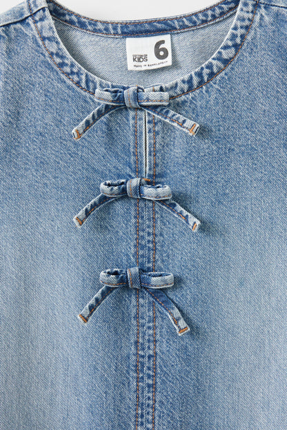 Betty Bow Front Denim Dress