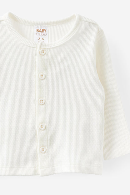 Organic Pointelle Cardigan
