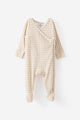 Organic Pointelle Cross Over Zip Romper
