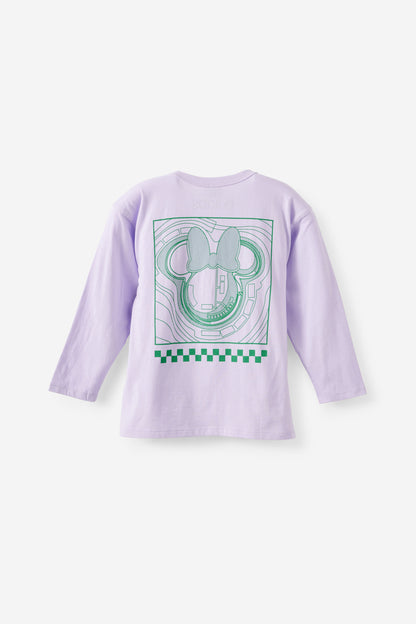 Mickey & Minnie Disney Long Sleeve Drop Shoulder Top