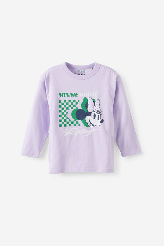 Mickey & Minnie Disney Long Sleeve Drop Shoulder Top