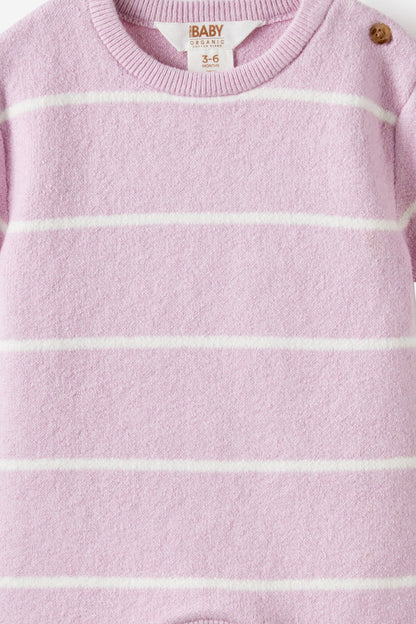 Organic Blend Knit Short Sleeve Playsuit