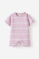 Organic Blend Knit Short Sleeve Playsuit