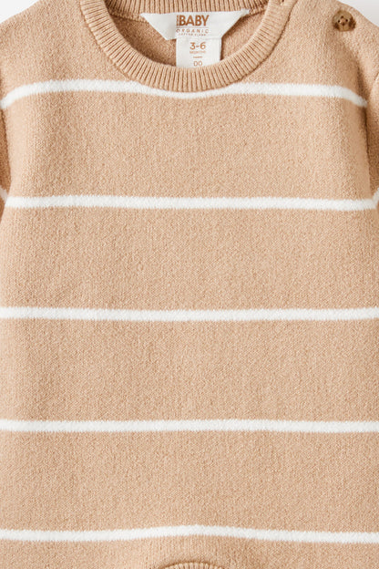 Organic Blend Knit Short Sleeve Playsuit