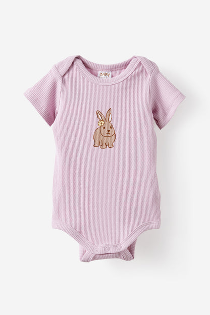 Organic Pointelle Short Sleeve Bubbysuit